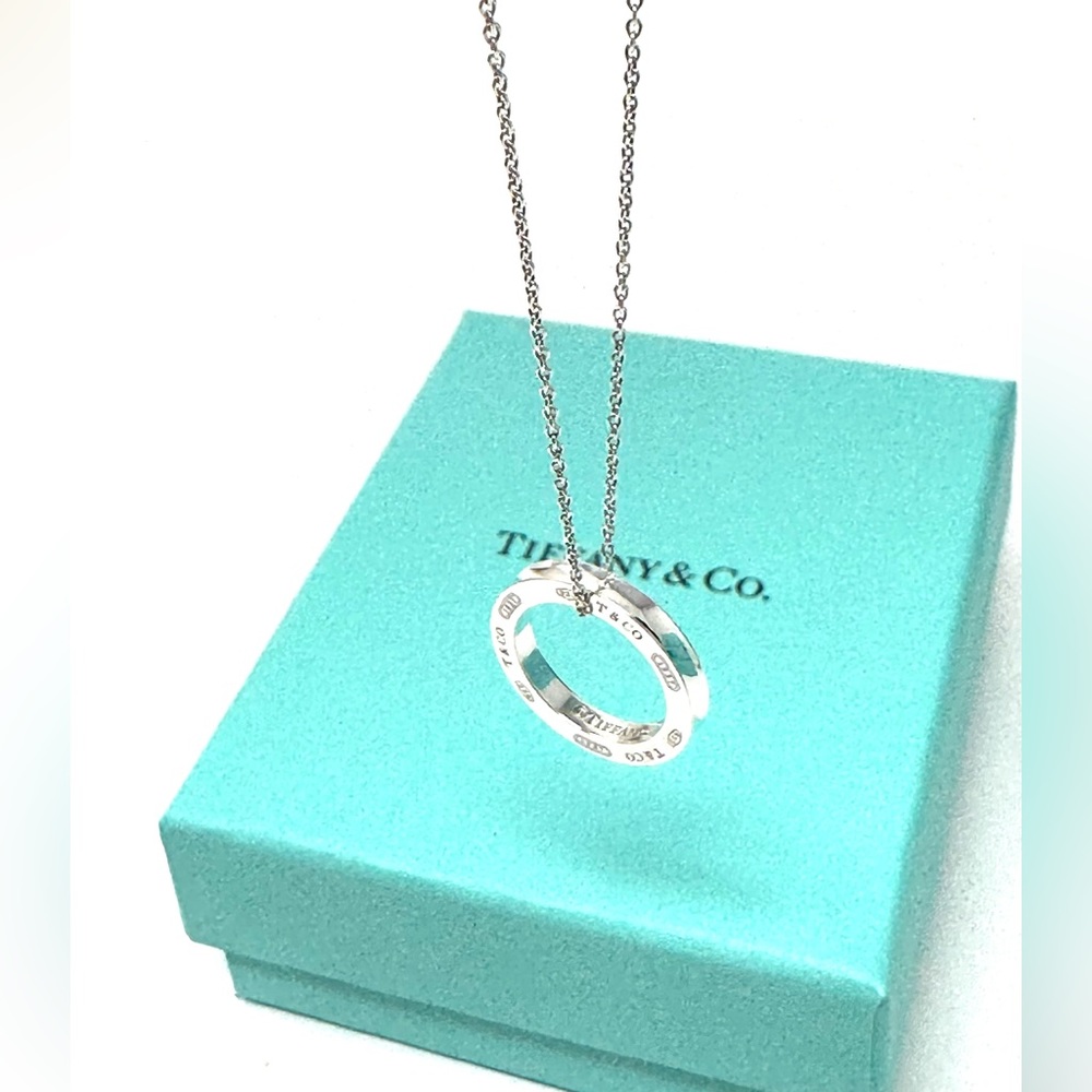 Authentic Tiffany & co 1837 Circle Pendant Necklace.